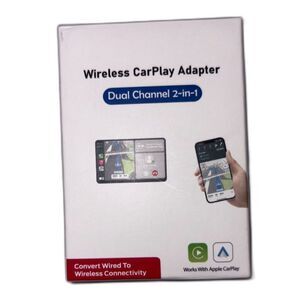 Wireless CarPlay Adapter 2-in-1 Converter Wired to Wireless Plug & Play